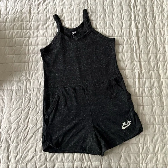 Nike Gym Vintage Romper in Black/Sail - Picture 3 of 6
